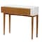 Baxton Studio Odile Mid-Century Modern Honey Brown Finished Bayur Wood Console Table with Fluted-designed Drawer 227-12894-ZORO - alternate 10